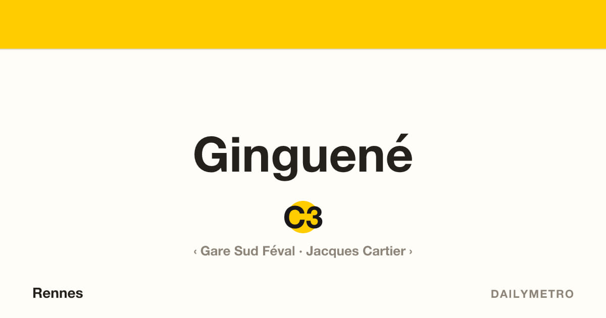 Ginguené station · Lines C3