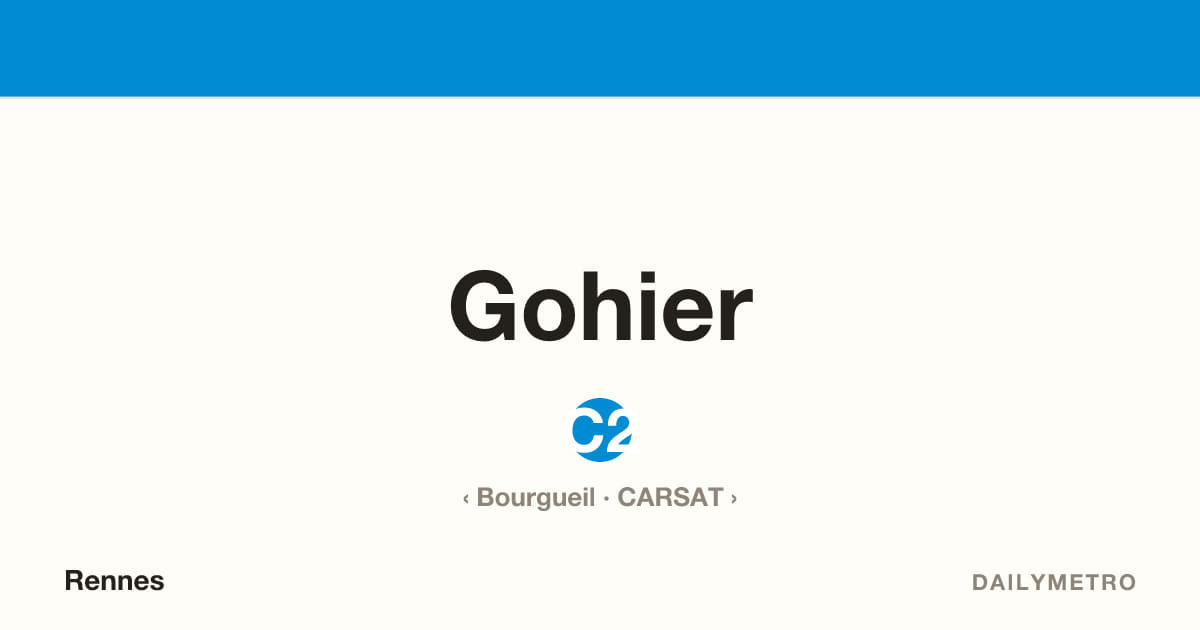 Gohier station · Lines C2