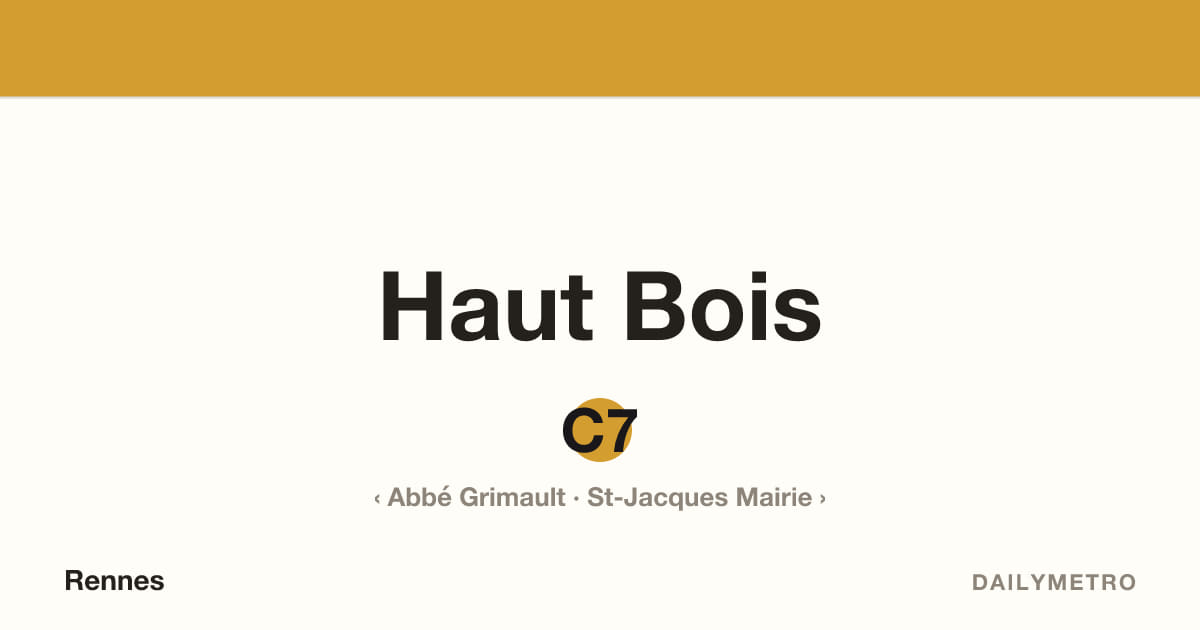 Haut Bois station · Lines C7