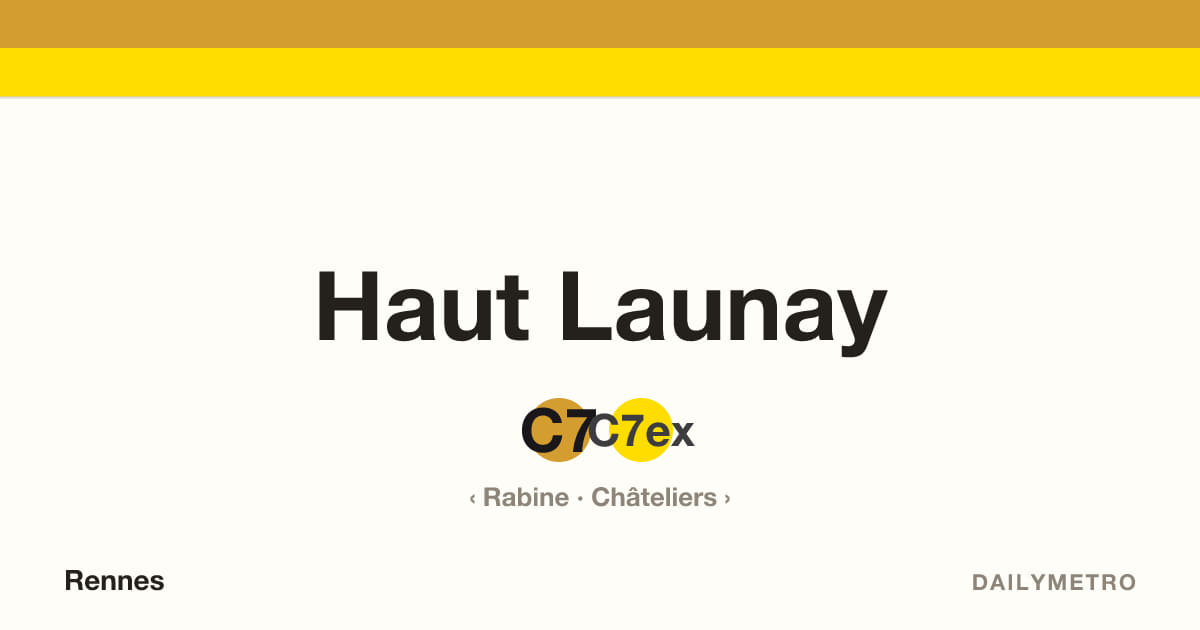 Haut Launay station · Lines C7, C7ex