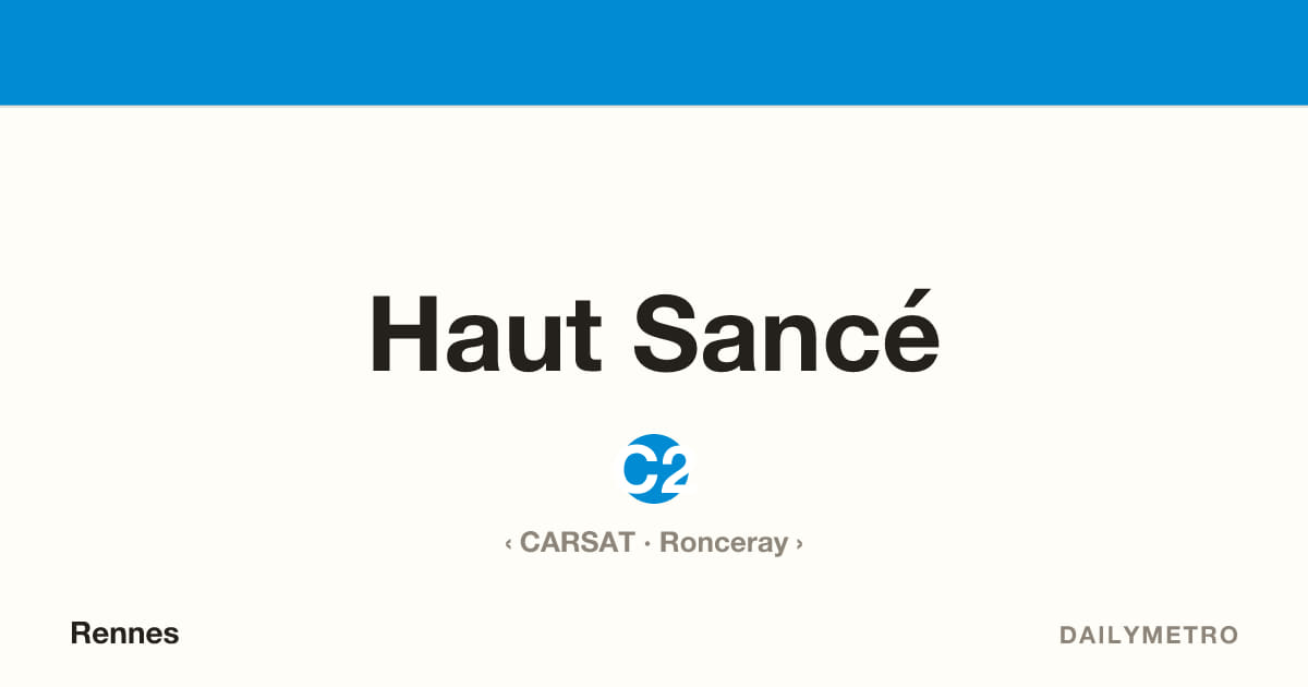 Station Haut Sancé · Lignes C2