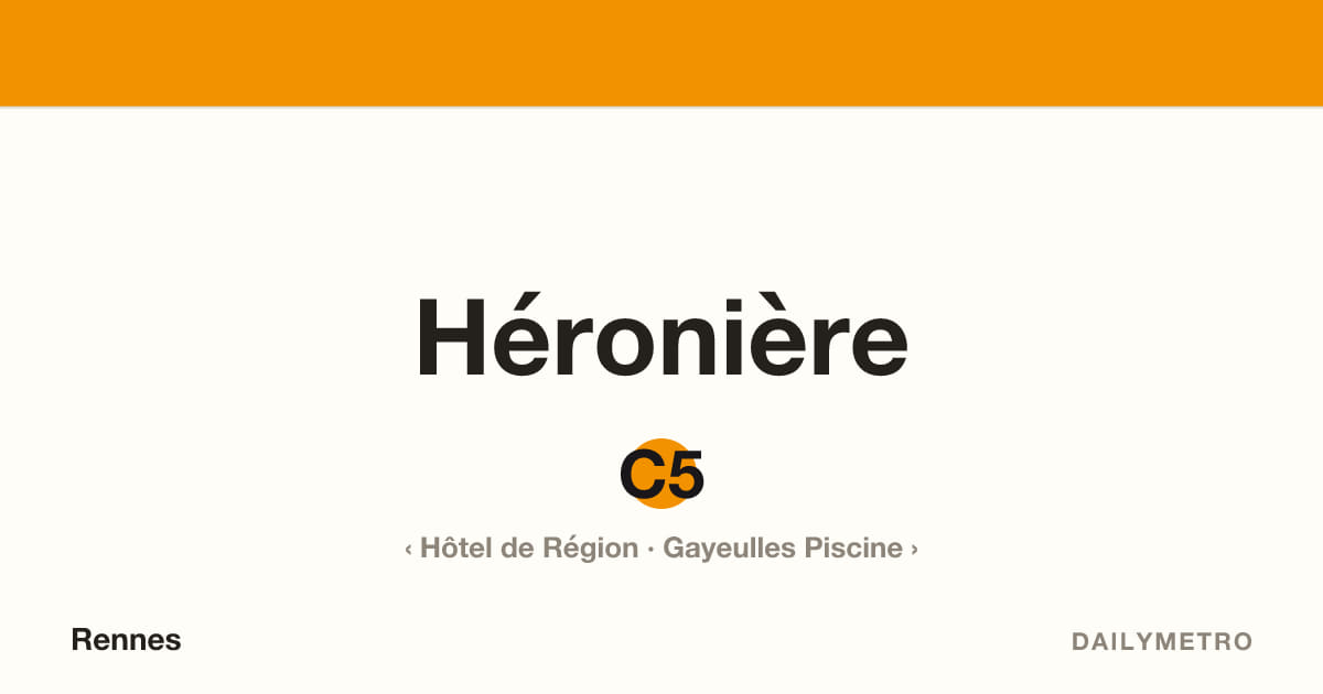 Station Héronière · Lignes C5