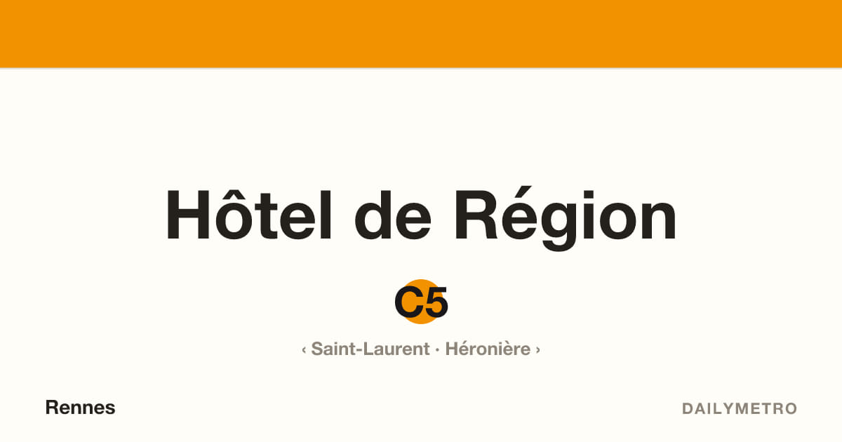 Hôtel de Région station · Lines C5