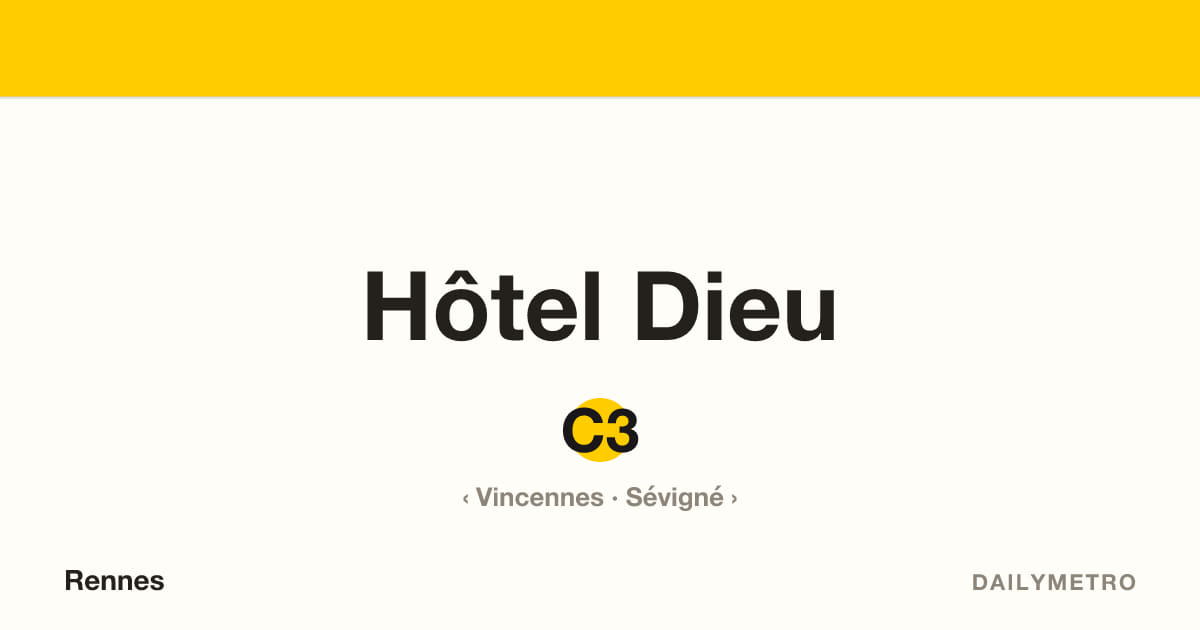 Hôtel Dieu station · Lines C3