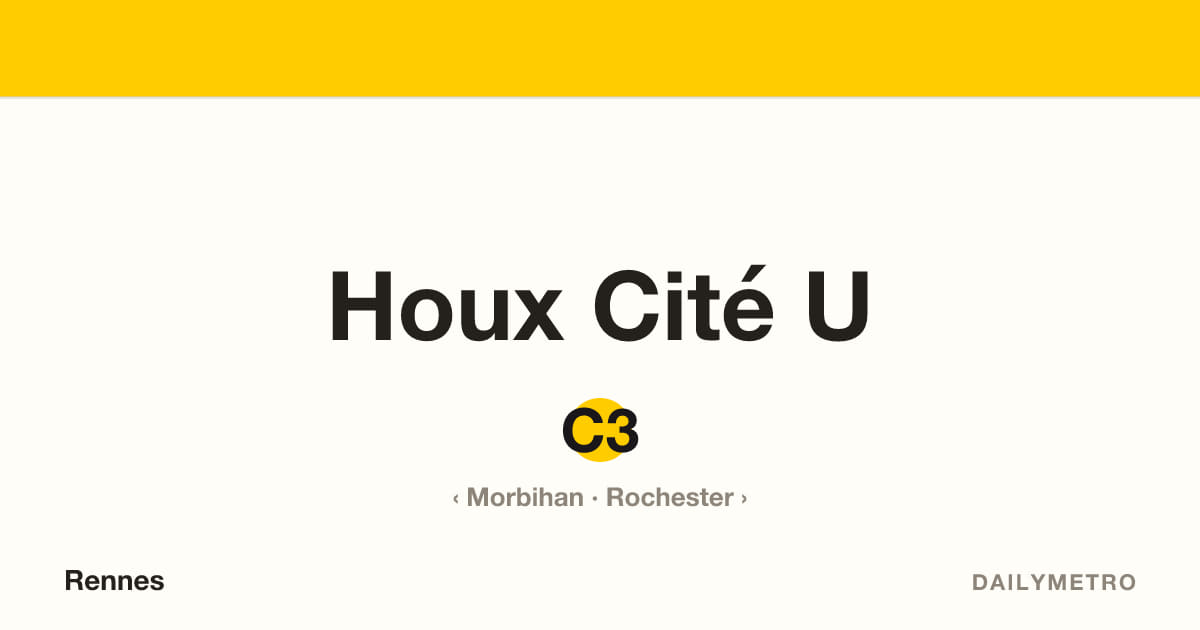 Station Houx Cité U · Lignes C3