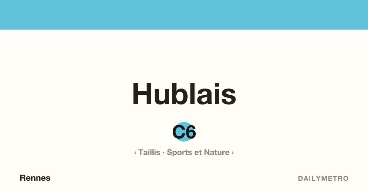 Hublais station · Lines C6