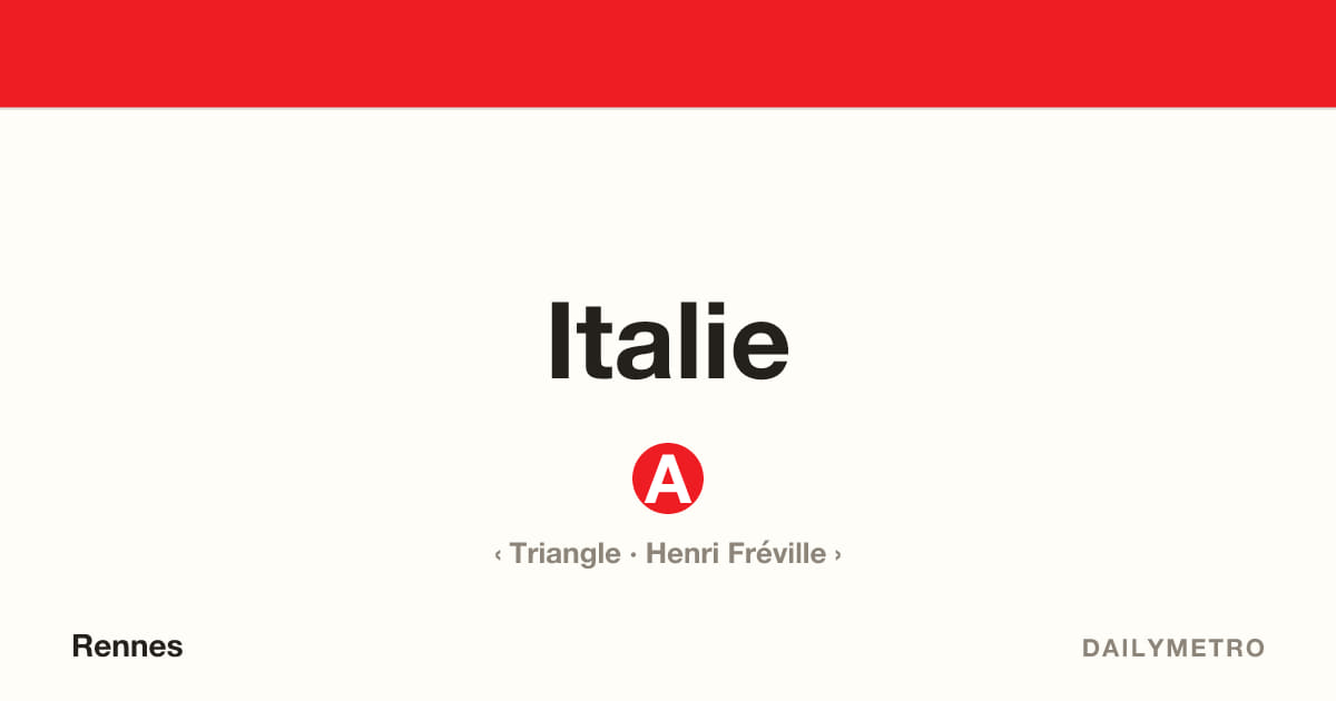 Italie station · Lines A