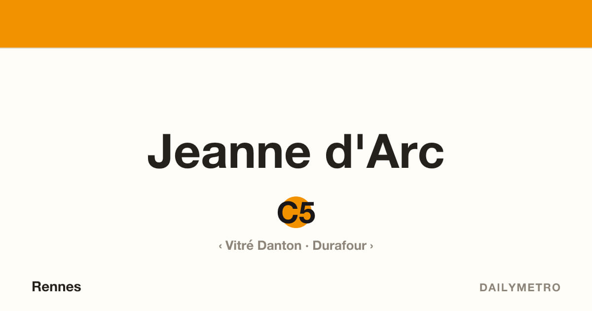 Jeanne d'Arc station · Lines C5