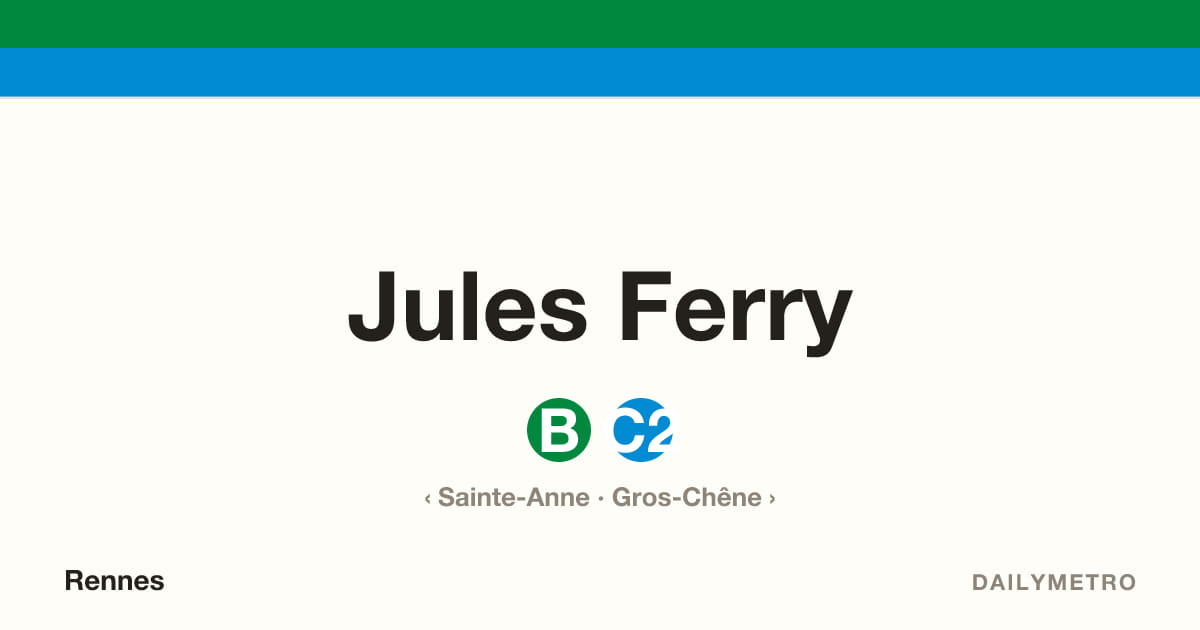 Station Jules Ferry · Lignes B, C2