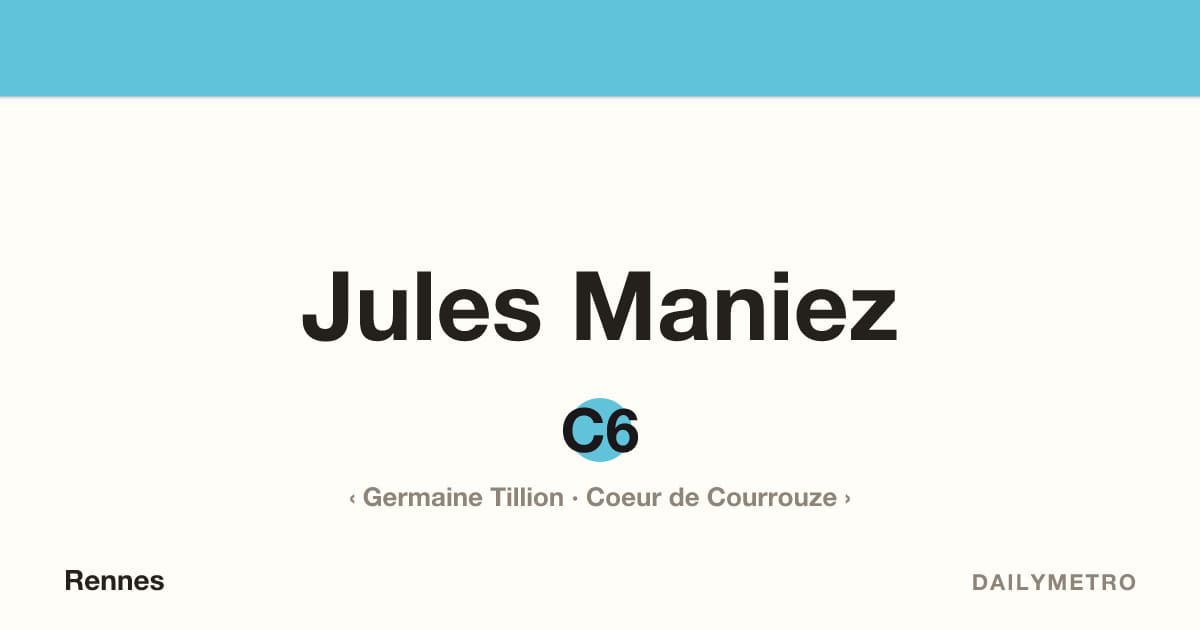 Station Jules Maniez · Lignes C6