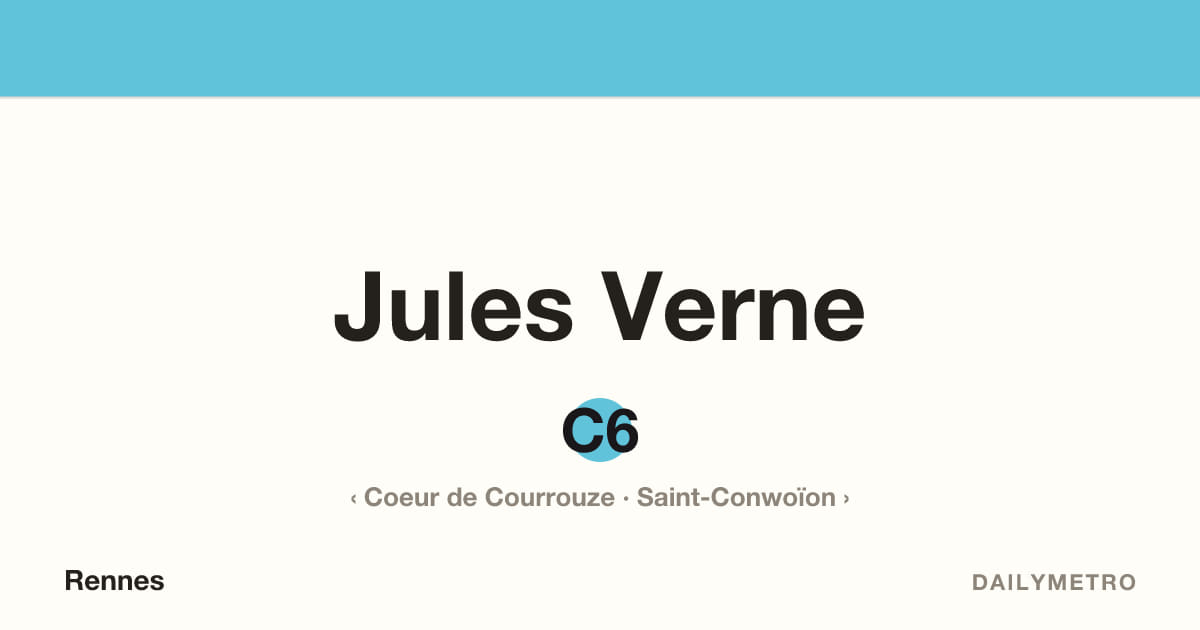 Station Jules Verne · Lignes C6