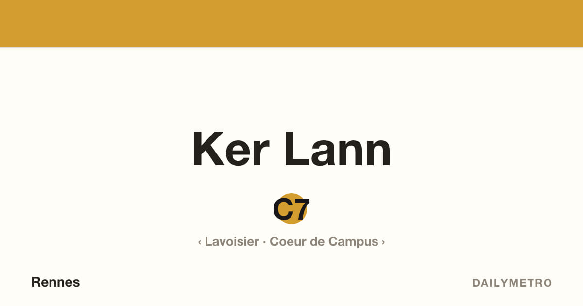 Station Ker Lann · Lignes C7