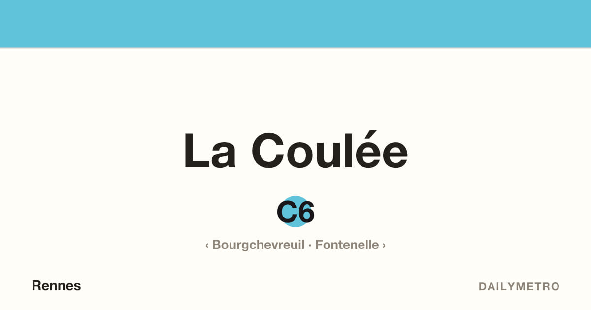 La Coulée station · Lines C6