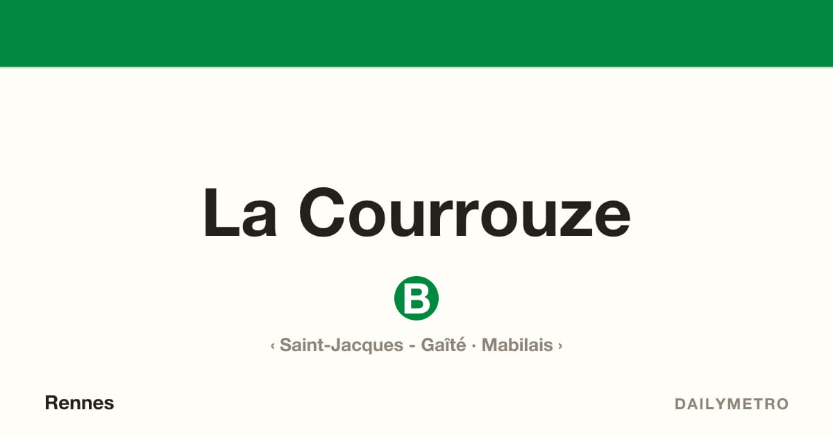 Station La Courrouze · Lignes B