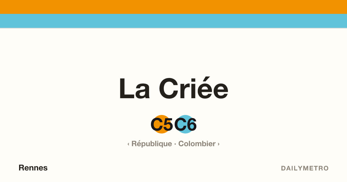 La Criée station · Lines C5, C6