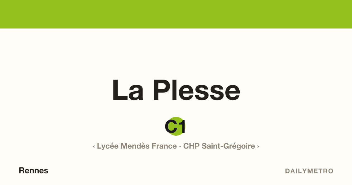 Station La Plesse · Lignes C1