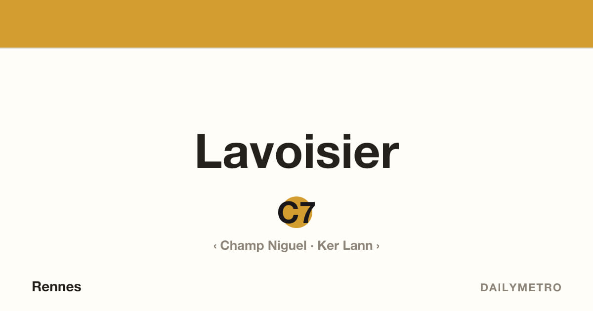 Lavoisier station · Lines C7