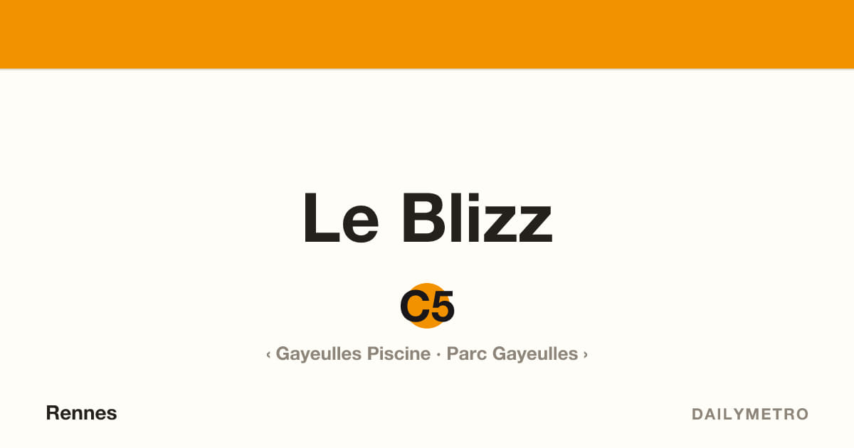 Station Le Blizz · Lignes C5