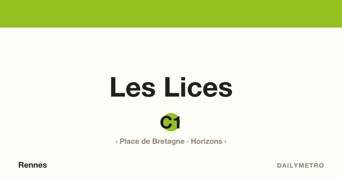 Station Les Lices · Lignes C1