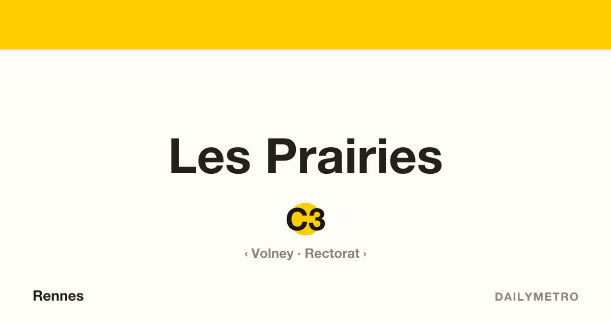 Les Prairies station · Lines C3
