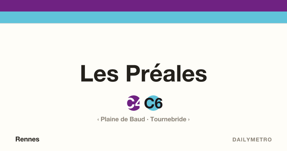 Station Les Préales · Lignes C4, C6