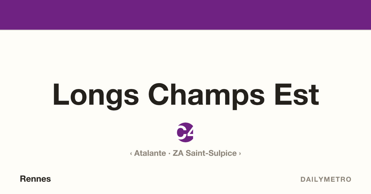 Station Longs Champs Est · Lignes C4