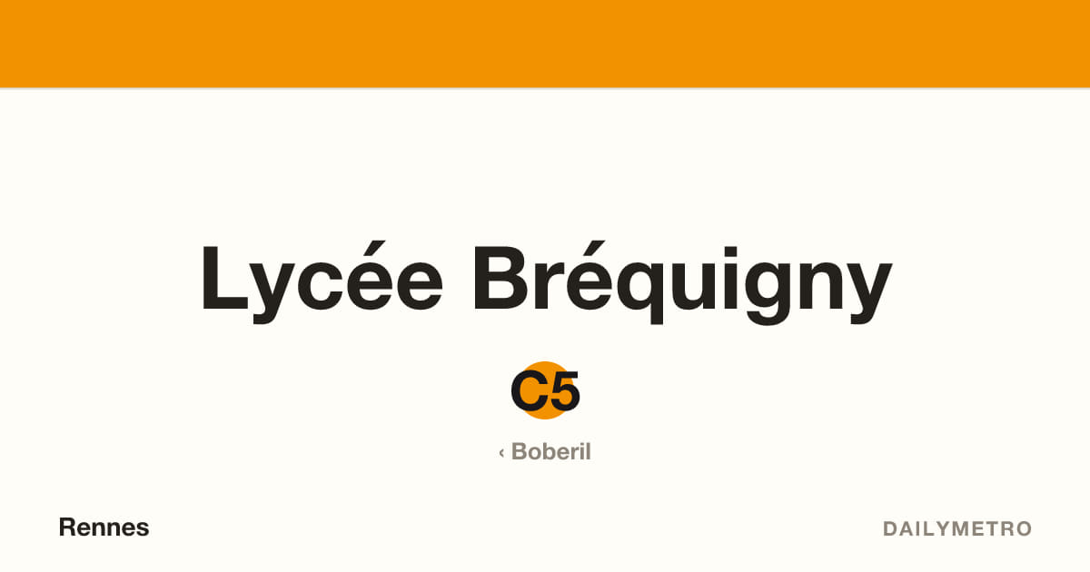 Station Lycée Bréquigny · Lignes C5