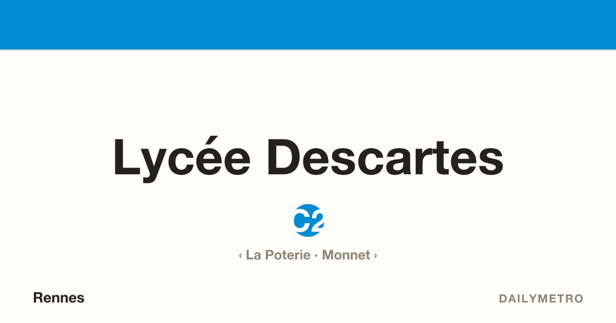 Station Lycée Descartes · Lignes C2