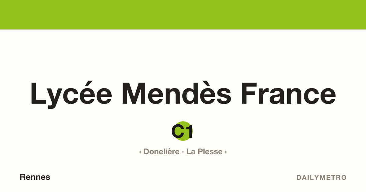 Lycée Mendès France station · Lines C1