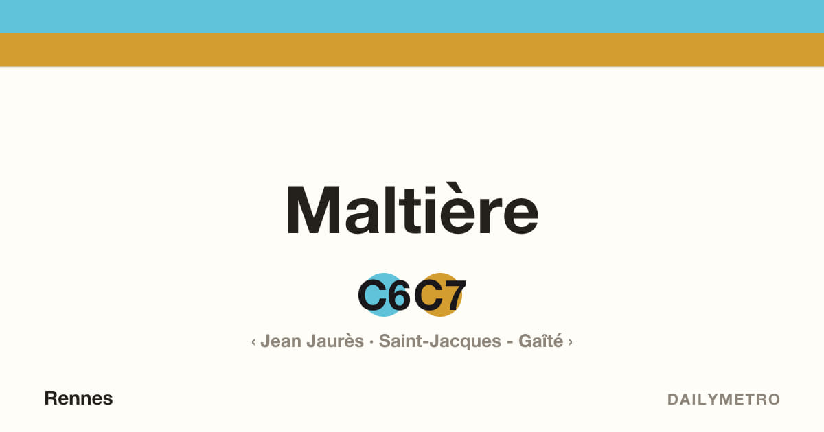 Station Maltière · Lignes C6, C7