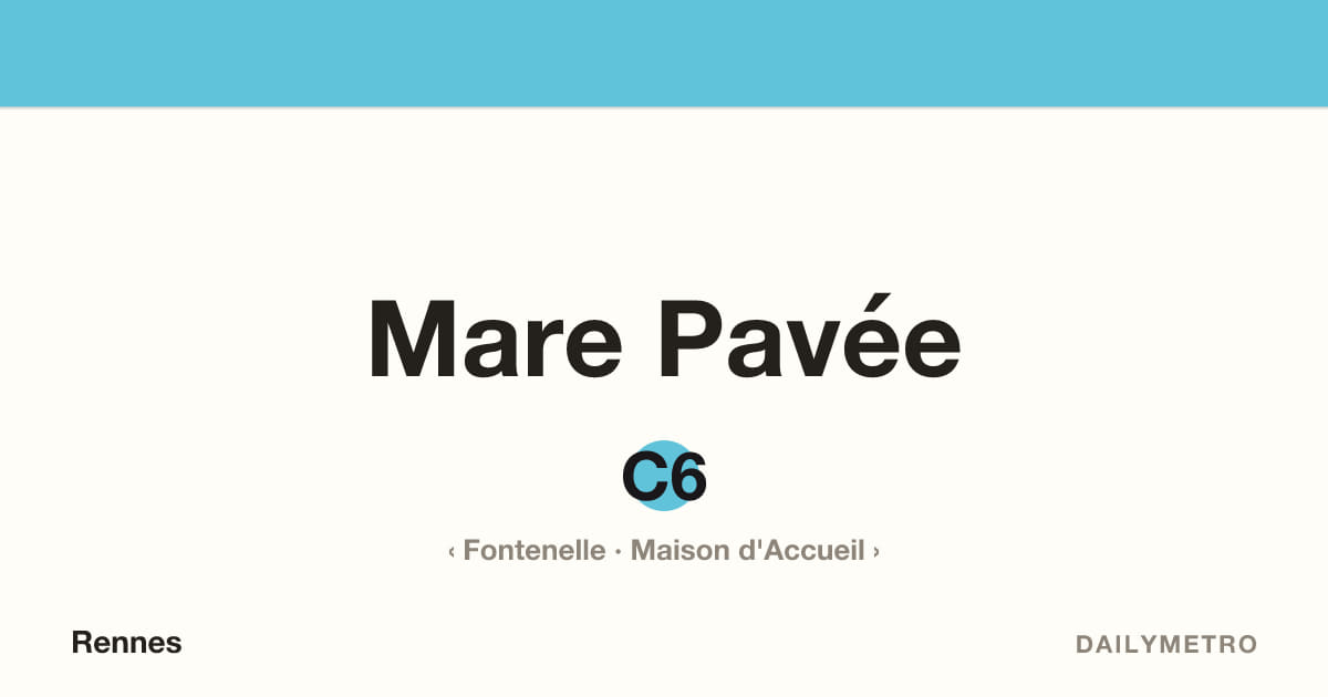 Station Mare Pavée · Lignes C6
