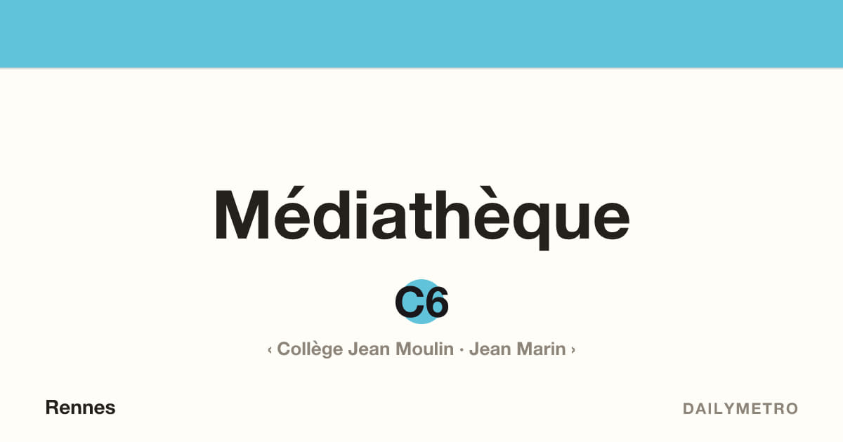 Station Médiathèque · Lignes C6