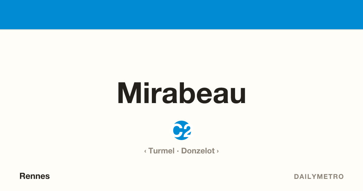 Station Mirabeau · Lignes C2