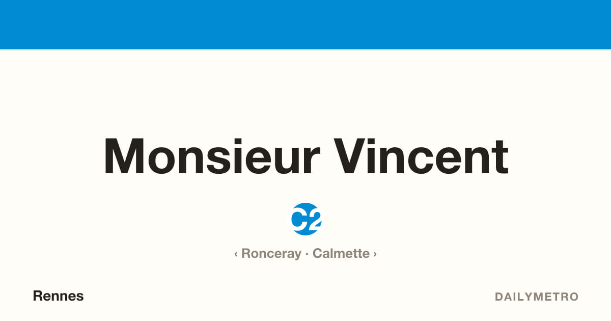Station Monsieur Vincent · Lignes C2
