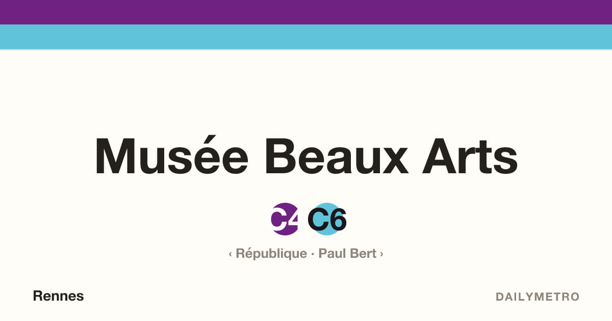 Station Musée Beaux Arts · Lignes C4, C6