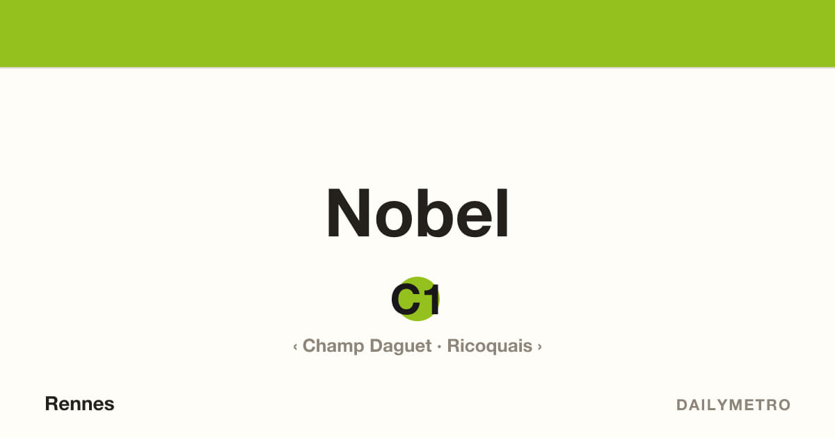 Station Nobel · Lignes C1