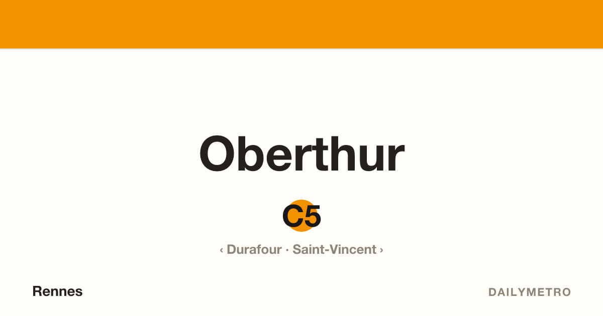 Station Oberthur · Lignes C5