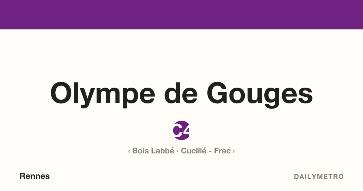 Station Olympe de Gouges · Lignes C4