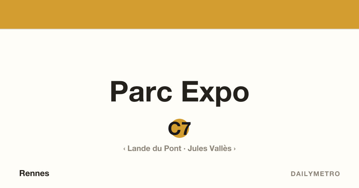 Station Parc Expo · Lignes C7