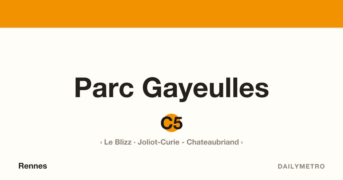 Parc Gayeulles station · Lines C5