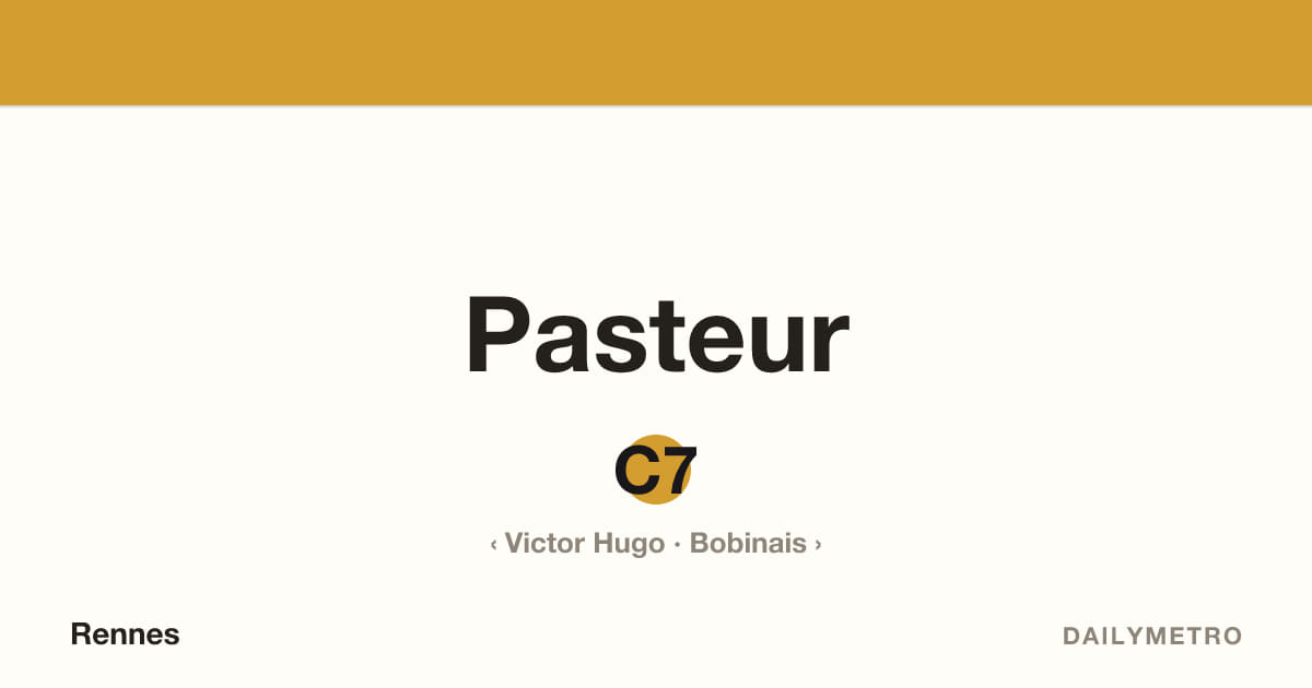 Station Pasteur · Lignes C7