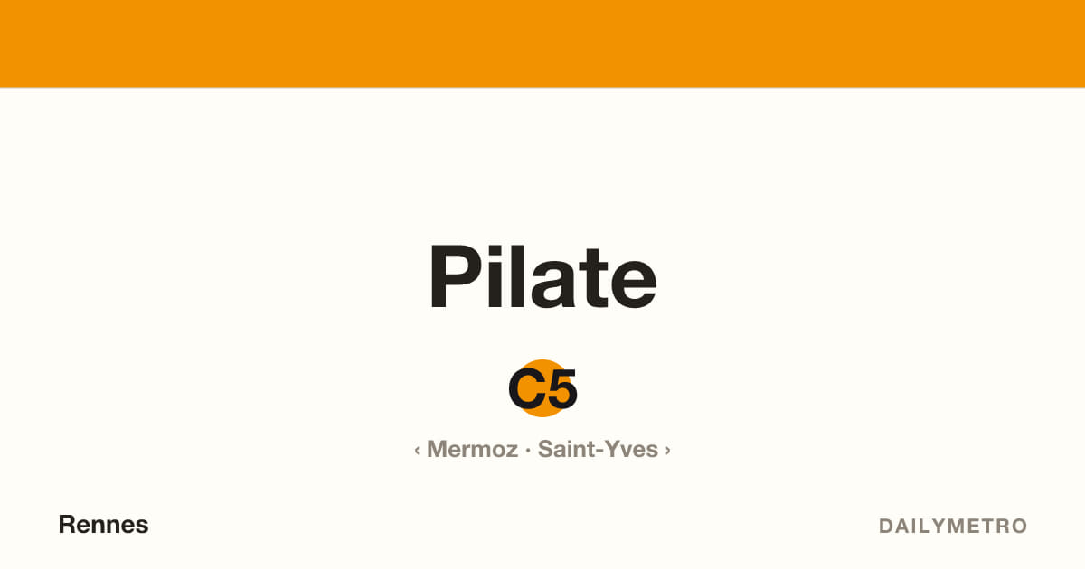 Station Pilate · Lignes C5