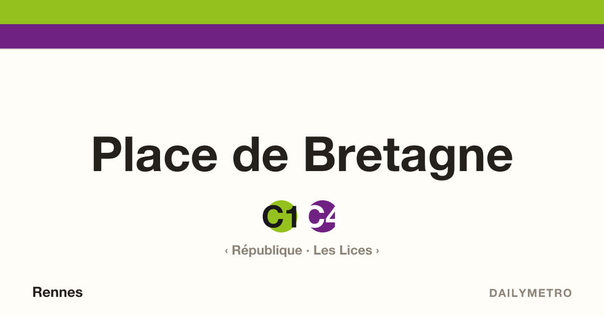 Place de Bretagne station · Lines C1, C4
