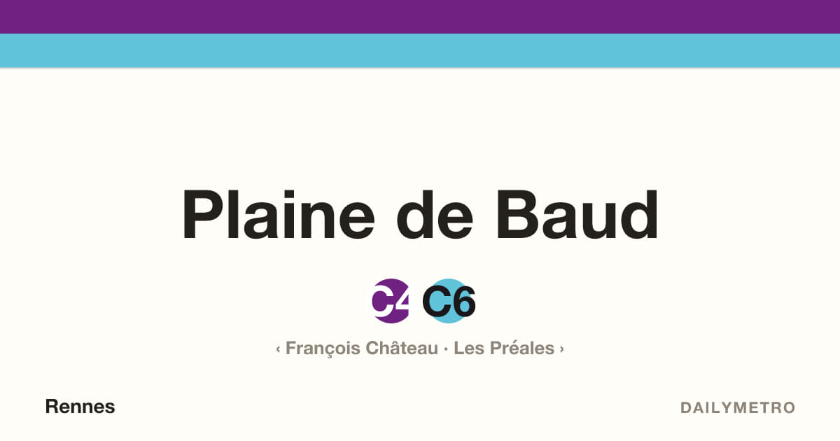 Station Plaine de Baud · Lignes C4, C6
