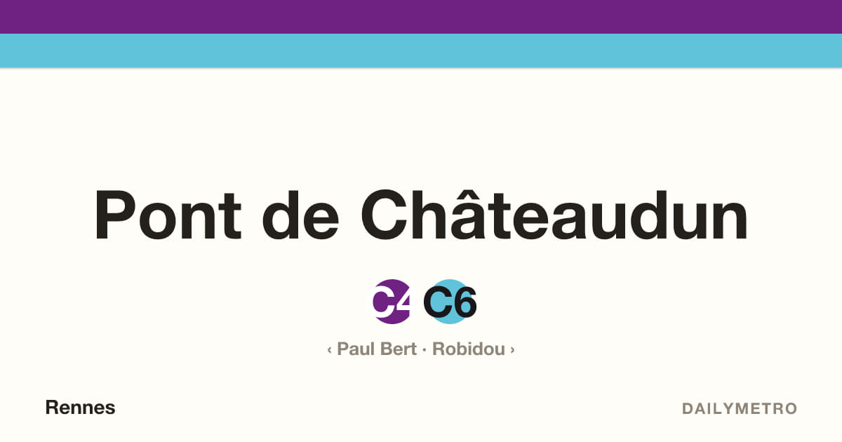 Station Pont de Châteaudun · Lignes C4, C6