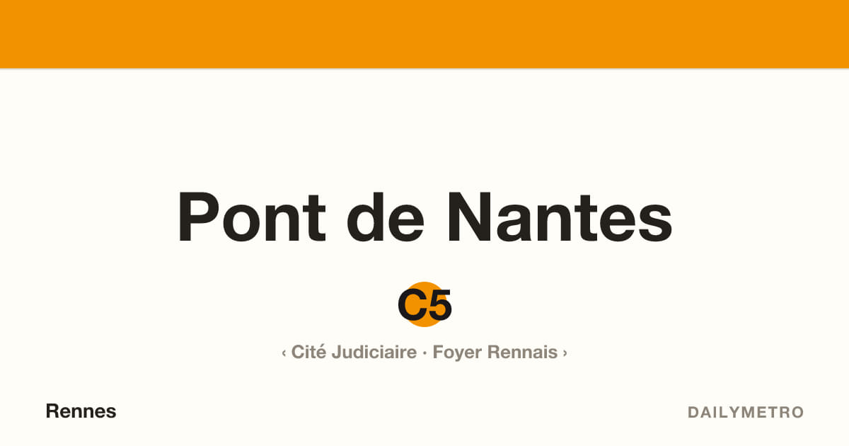 Station Pont de Nantes · Lignes C5