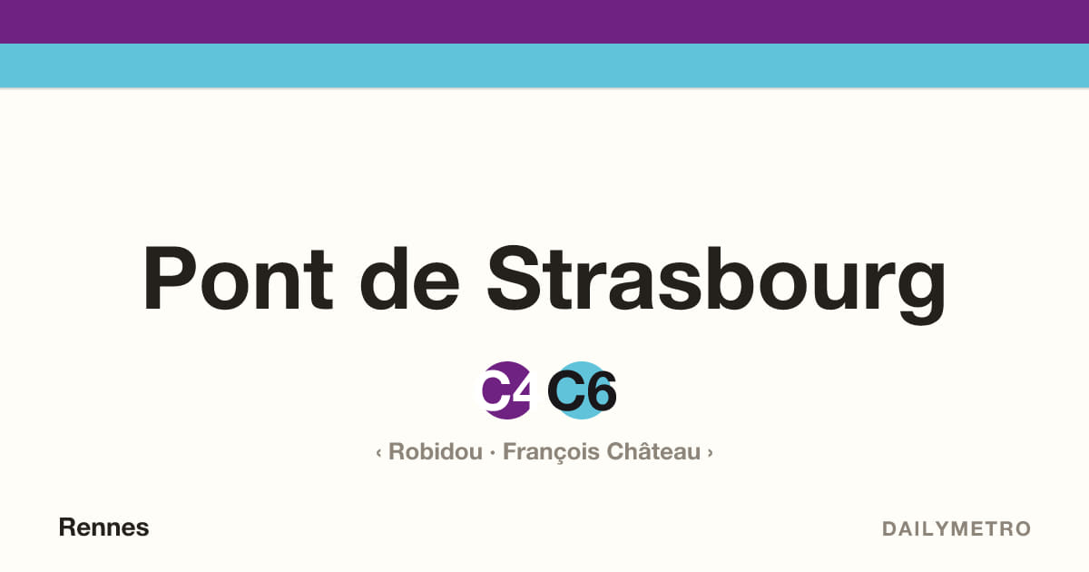 Station Pont de Strasbourg · Lignes C4, C6