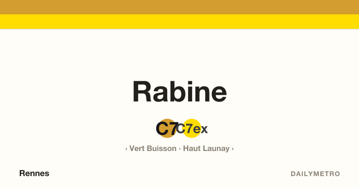 Station Rabine · Lignes C7, C7ex