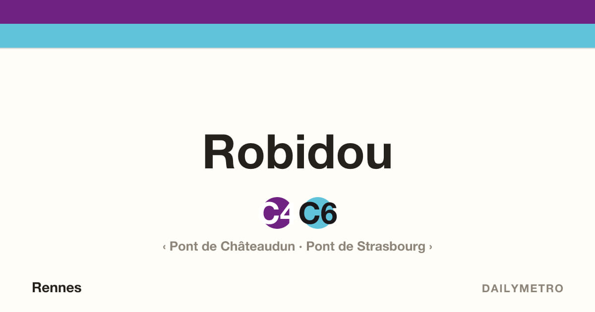 Station Robidou · Lignes C4, C6