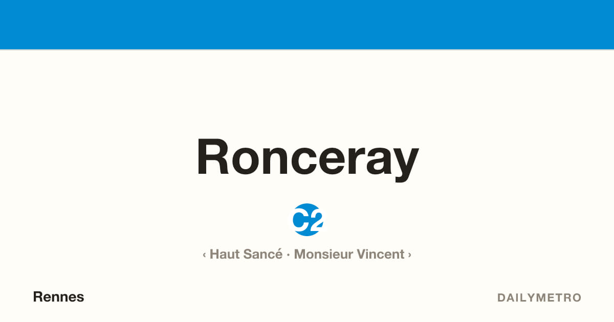 Station Ronceray · Lignes C2